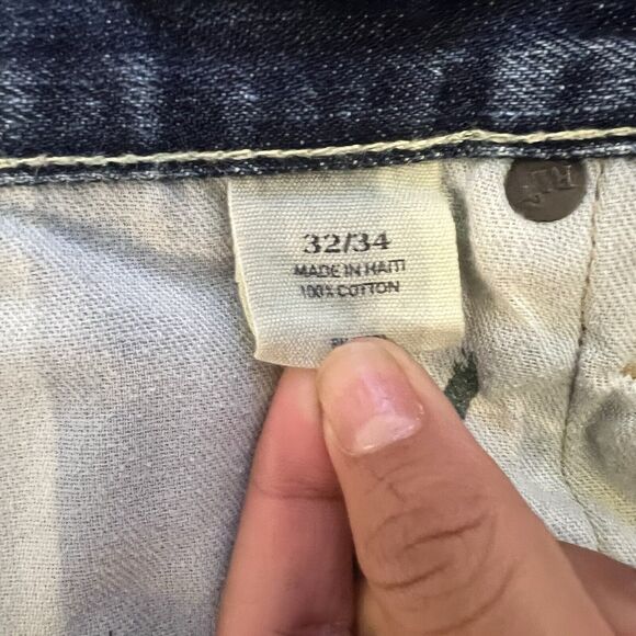 Polo Ralph Lauren Mens Jeans 35x32 Blue Denim 867 Classic Fit Preppy Cotton - Picture 7 of 8